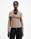 Freya Slim Fit Funnel Neck Suede Jacket