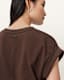 Mira Cropped Satin Drawcord T-Shirt