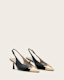 Denver Leather Slingback Heeled Shoes