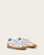 Velma Low Top Round Toe Woven Leather Trainers