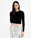 Regina Velvet Cut-Out Cropped Top