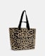 Izzy Leopard Print Logo Tote Bag