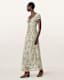 Gabby Floral Print Mesh Maxi Dress