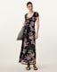 Gabby Floral Print Mesh Maxi Dress