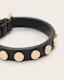 Mica Studded Leather Buckle Bracelet