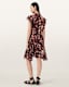 Fleur Printed Asymmetric Mini Dress