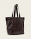 Ares Grain Leather Open Tote Bag