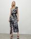 Laura Ines Silk Blend Printed Maxi Dress