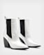 Ria Metallic Leather Heeled Boots