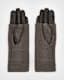 Zoya Extendable Knit Cuff Leather Gloves