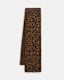 Anita Leopard Print Jacquard Scarf