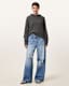 Aki Crossover Wide Leg Denim Jeans