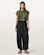 Mira Cropped Satin Drawcord T-Shirt
