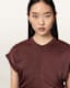 Mira Cropped Satin Drawcord T-Shirt