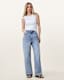 Blake Frayed Wide Leg Denim Jeans
