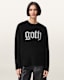 Goth Motif Crew Neck Jumper