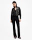 Elora Cropped Slim Leather Biker Jacket