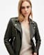 Dalby Slim Fit Leather Biker Jacket