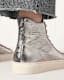 Tana Metallic Leather High Top Trainers