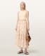 Zenia Sleeveless Knit Woven Midi Dress