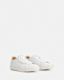 Sheer Round Toe Leather Trainers