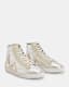 Tundy Bolt Metallic Leather Trainers
