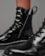 Heidi Shiny Leather Lace Up Boots