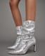 Orlana Heeled Shimmer Leather Boots