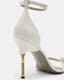 Betty Square Toe Leather Heeled Sandals