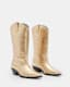 Dolly Metallic Leather Western Boots