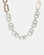 Estela Gold Silver Hexagon Link Necklace