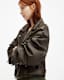 Dayle Oversized Leather Biker Jacket