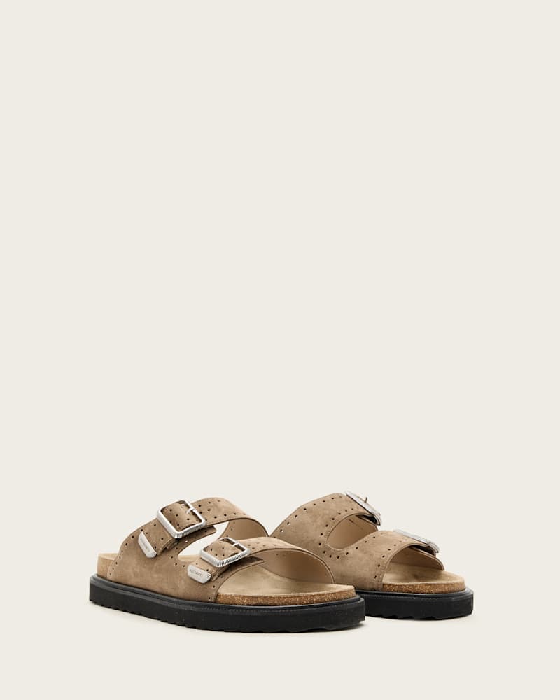 Randal Buckled Suede Sandals