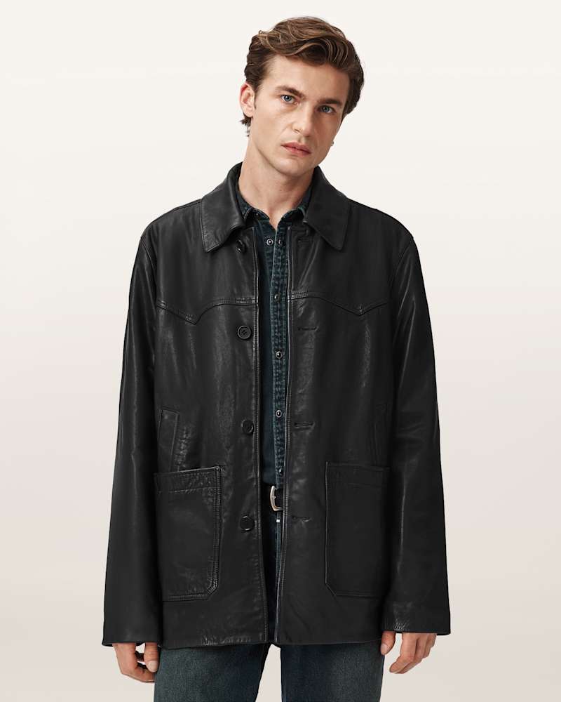 Toulouse Single Breasted Leather Coat