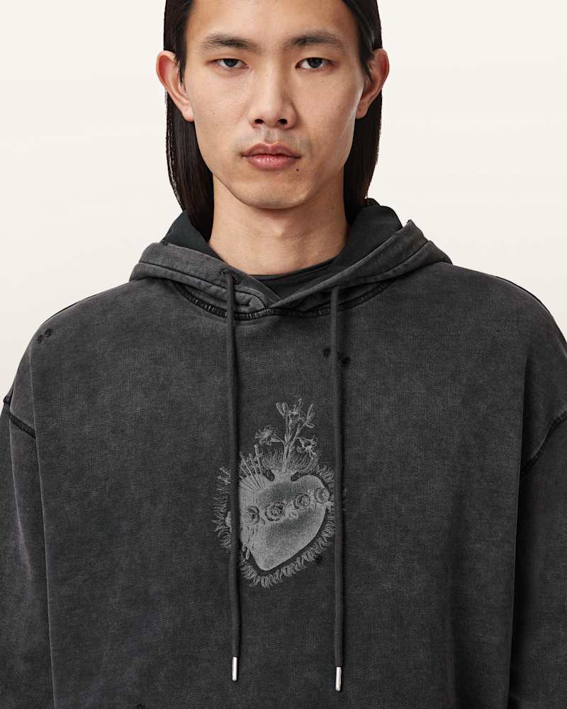 Sabbath Embellished Cropped Hoodie