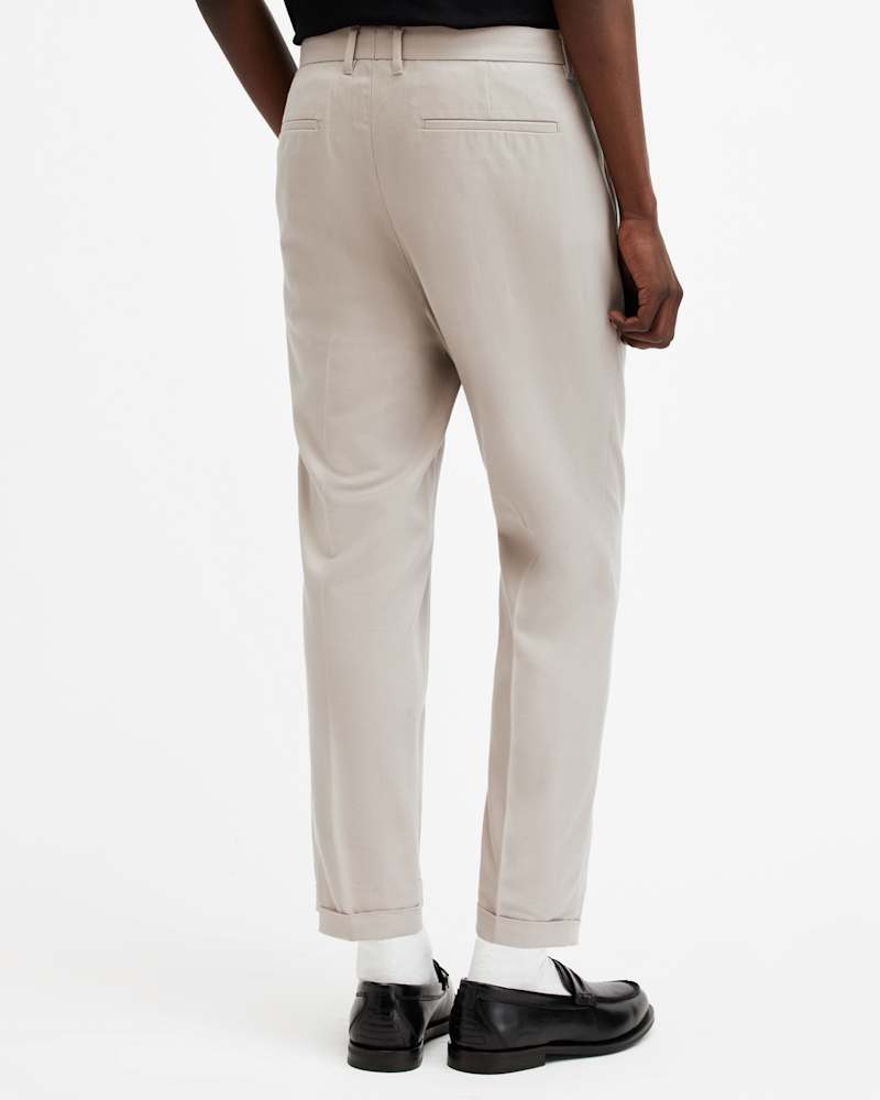 Tallis Slim Fit Cropped Tapered Trousers