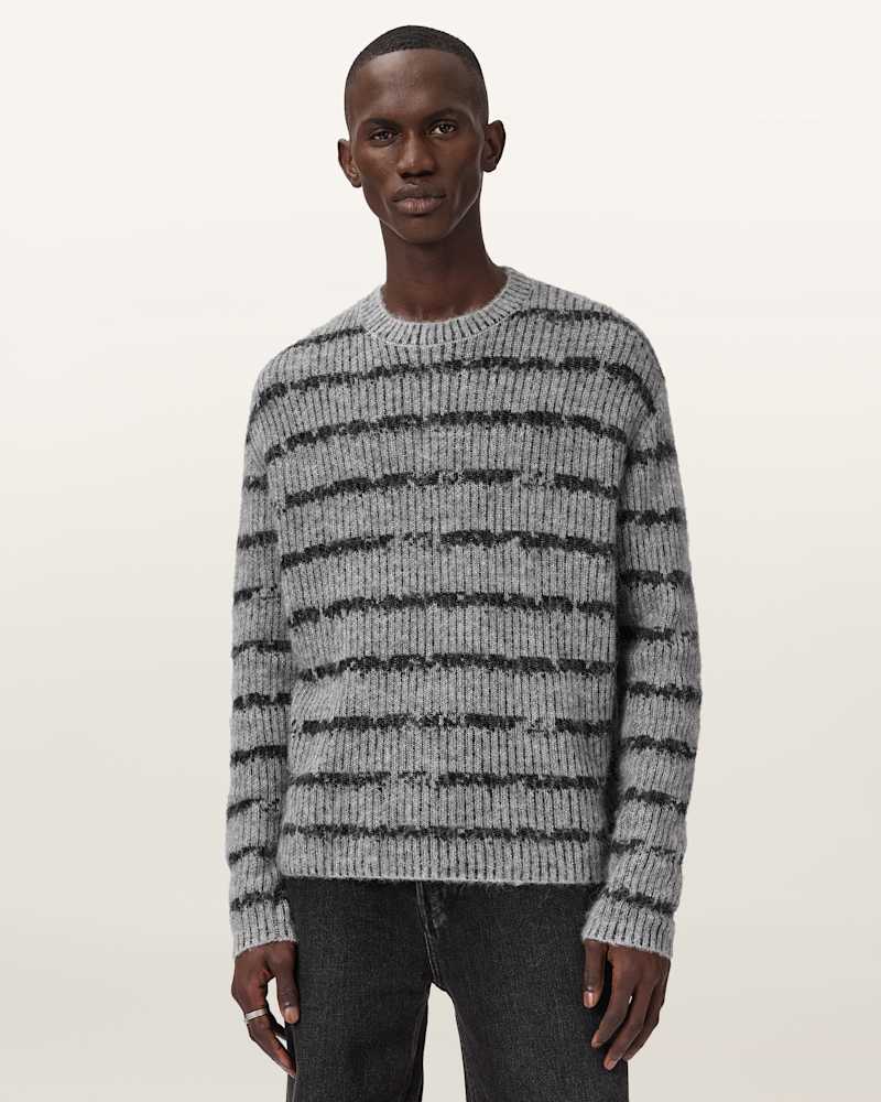 Dissolved Crew Neck Striped Jumper