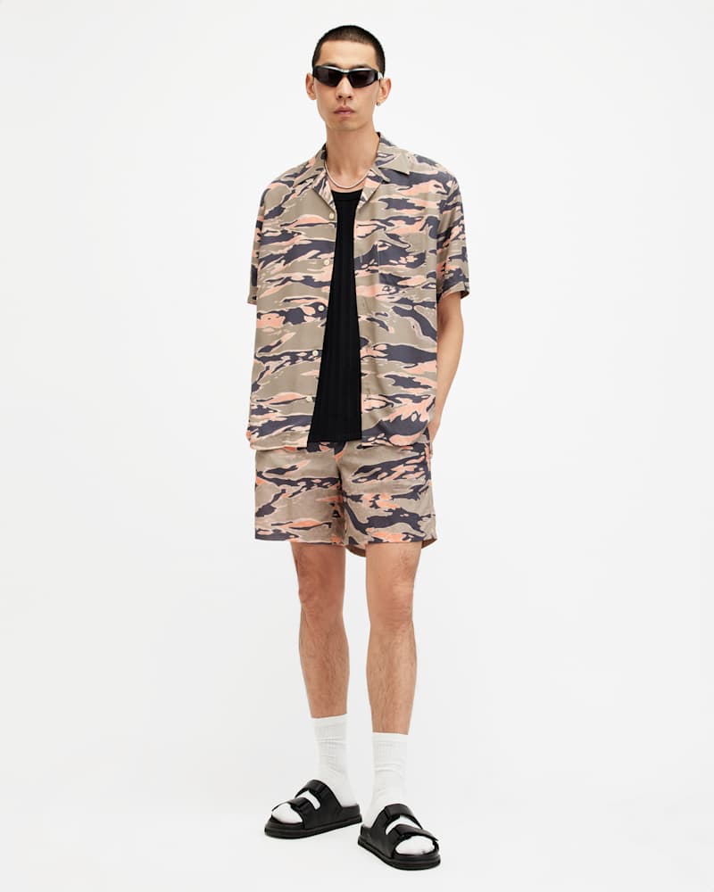 Solar Camouflage Print Swim Shorts
