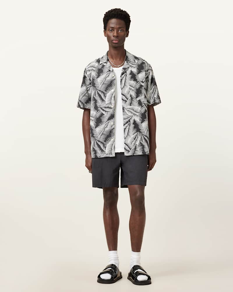 Warden Elastic Waist Ramskull Swim Shorts