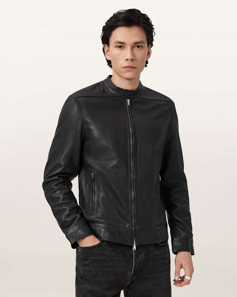 Holt Slim Fit Leather Jacket