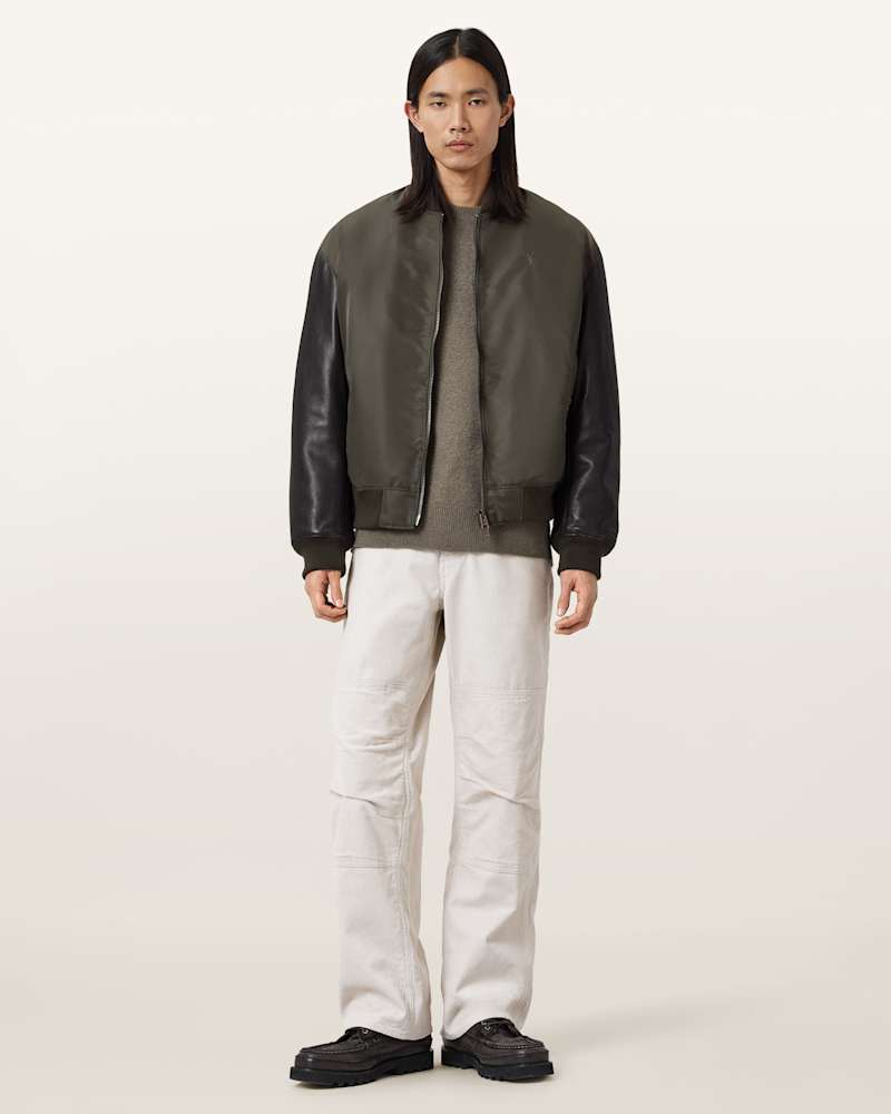 Myler Ramskull Leather Bomber Jacket