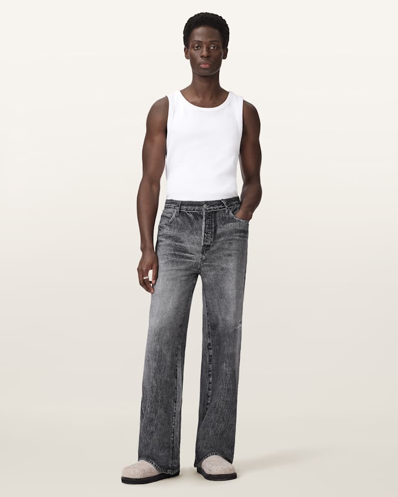 Lenny Illusion Of Denim Wide Leg Trousers