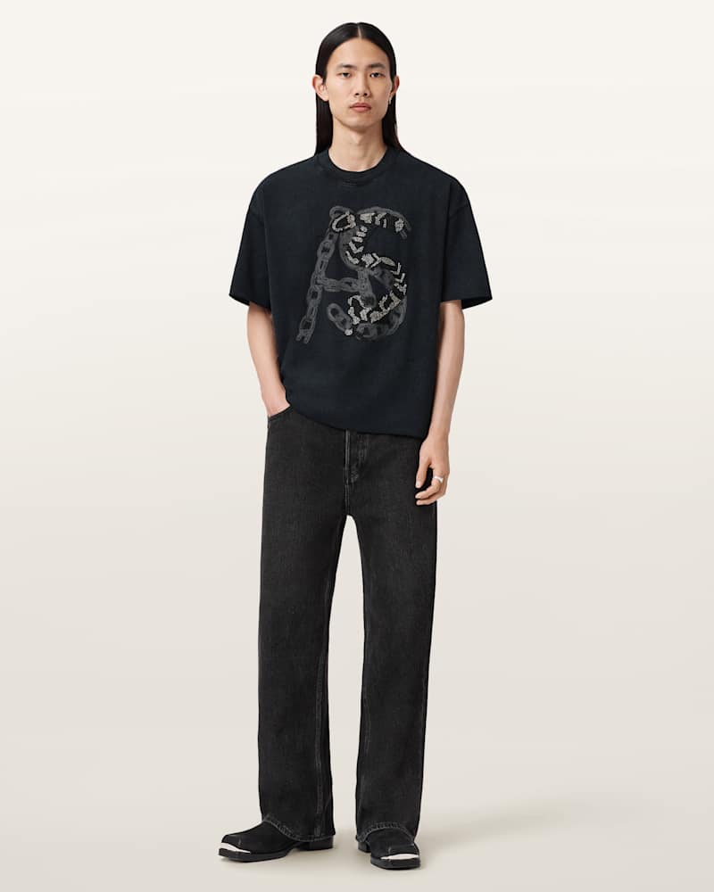 Scale Cropped Graphic T-Shirt