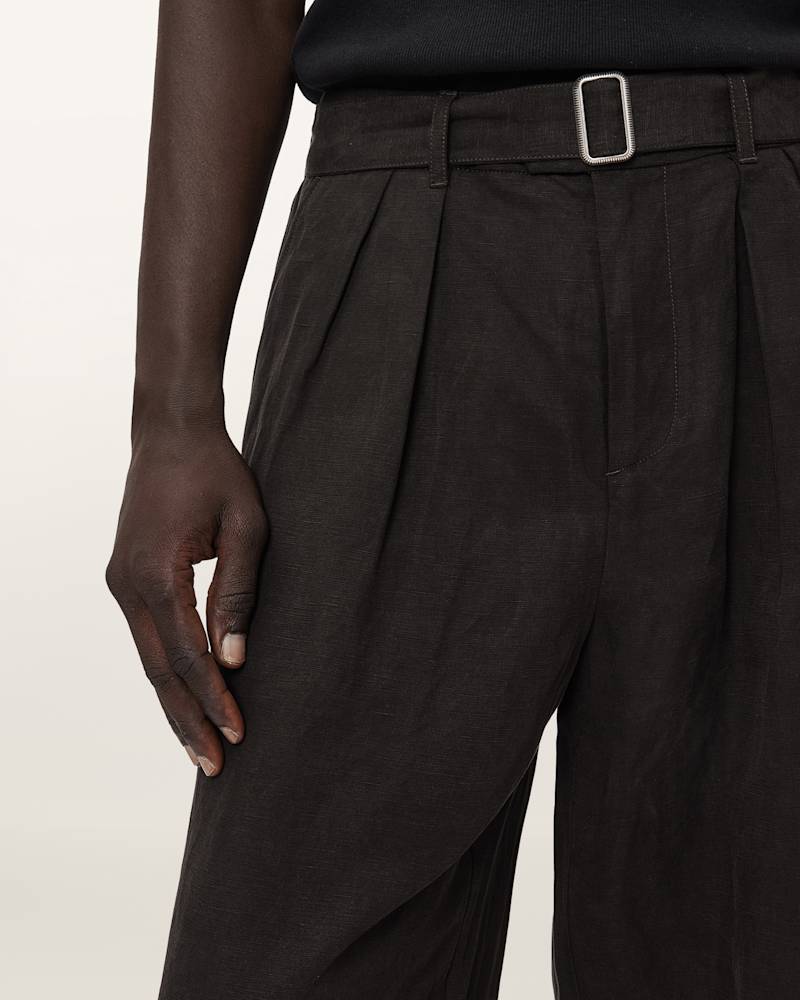 Marko Relaxed Fit Linen Blend Trousers