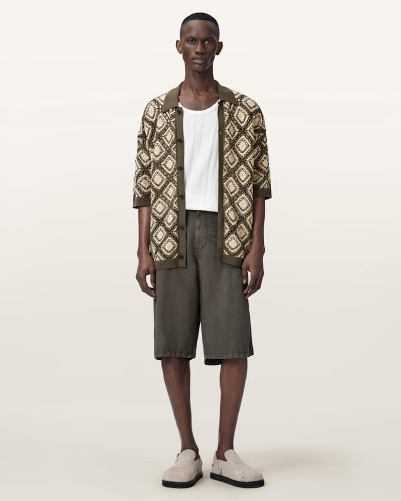 Morena Short Sleeve Collared Cardigan