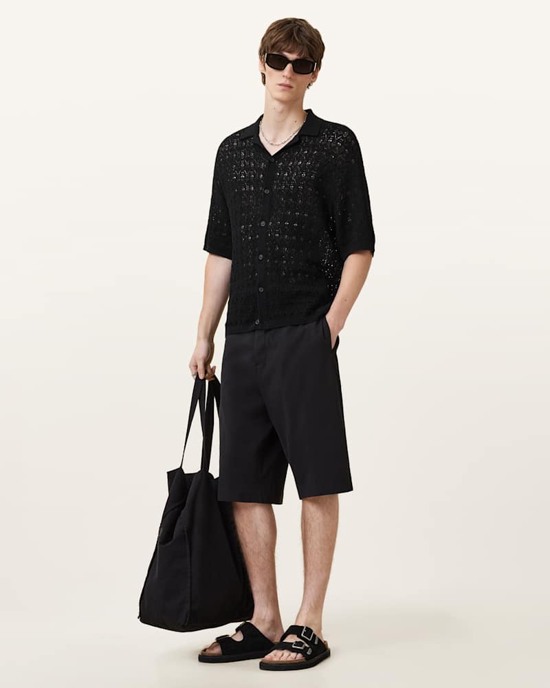 Loire Short Sleeve Open Knit Cardigan