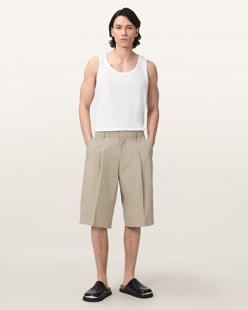 Castro Wide Leg Cotton Shorts