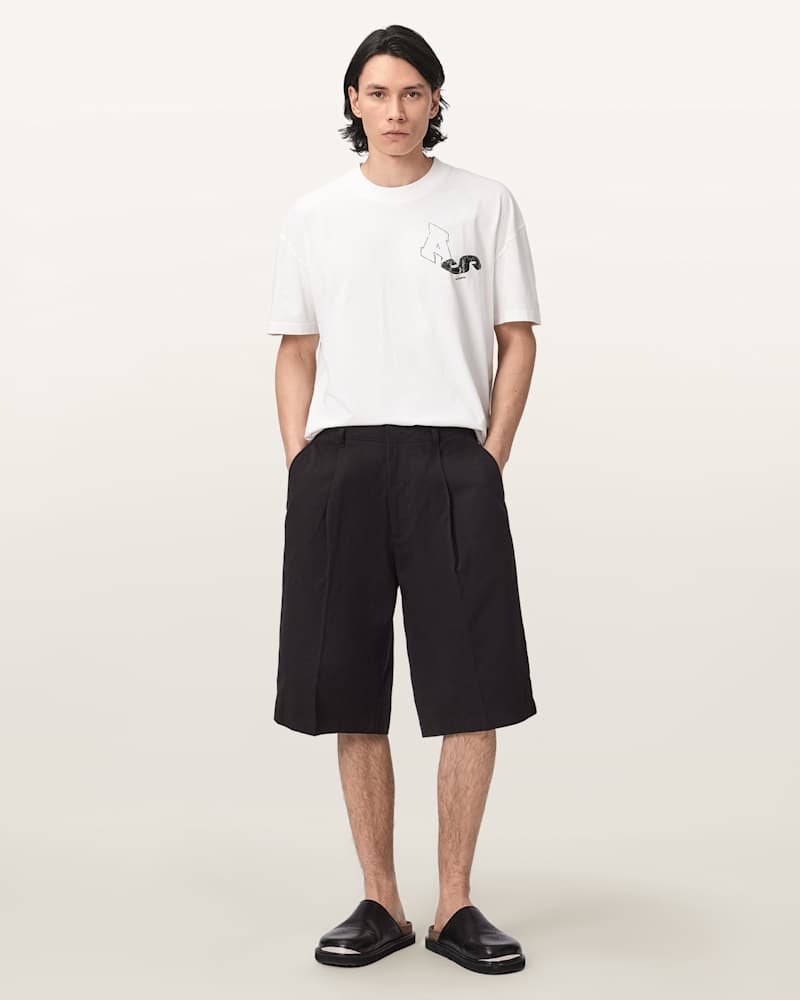 Castro Wide Leg Cotton Shorts