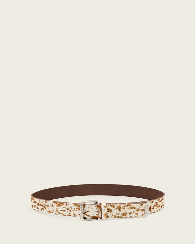 Ash Hair Calf Leather Belt