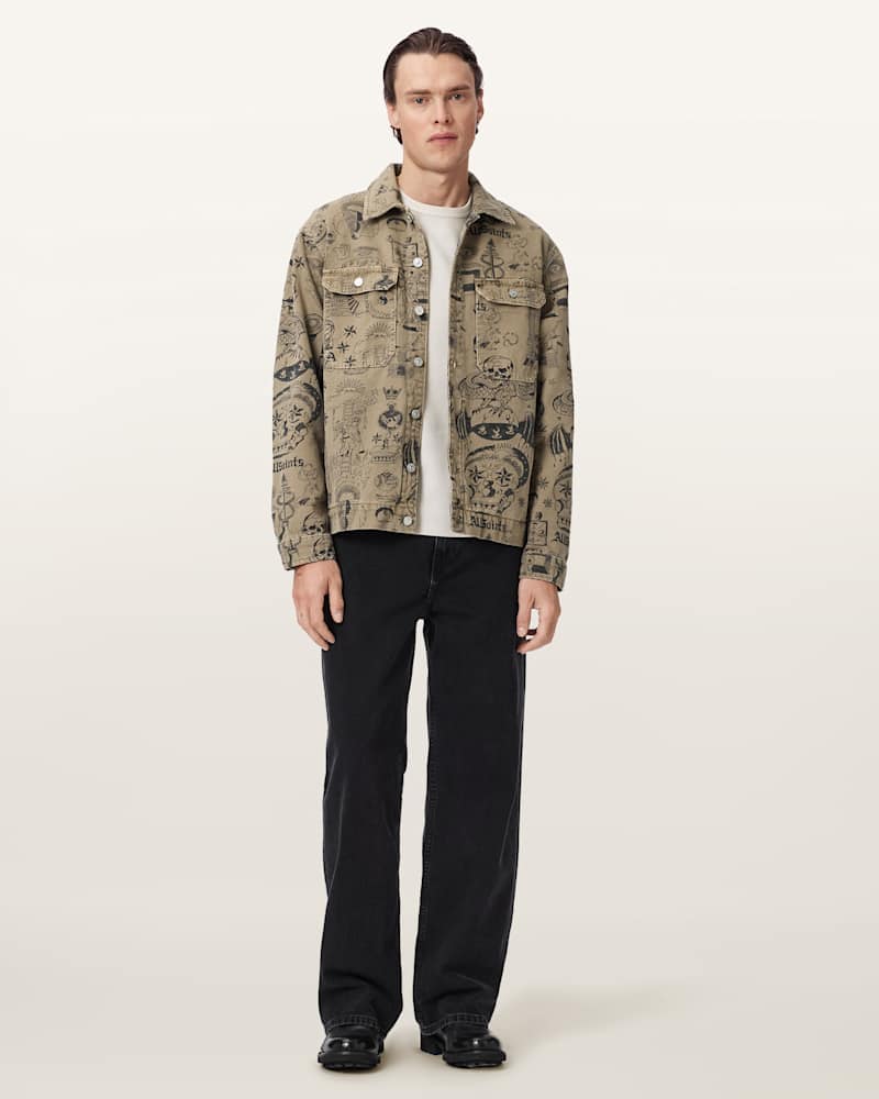 Sherb Printed Canvas Shacket